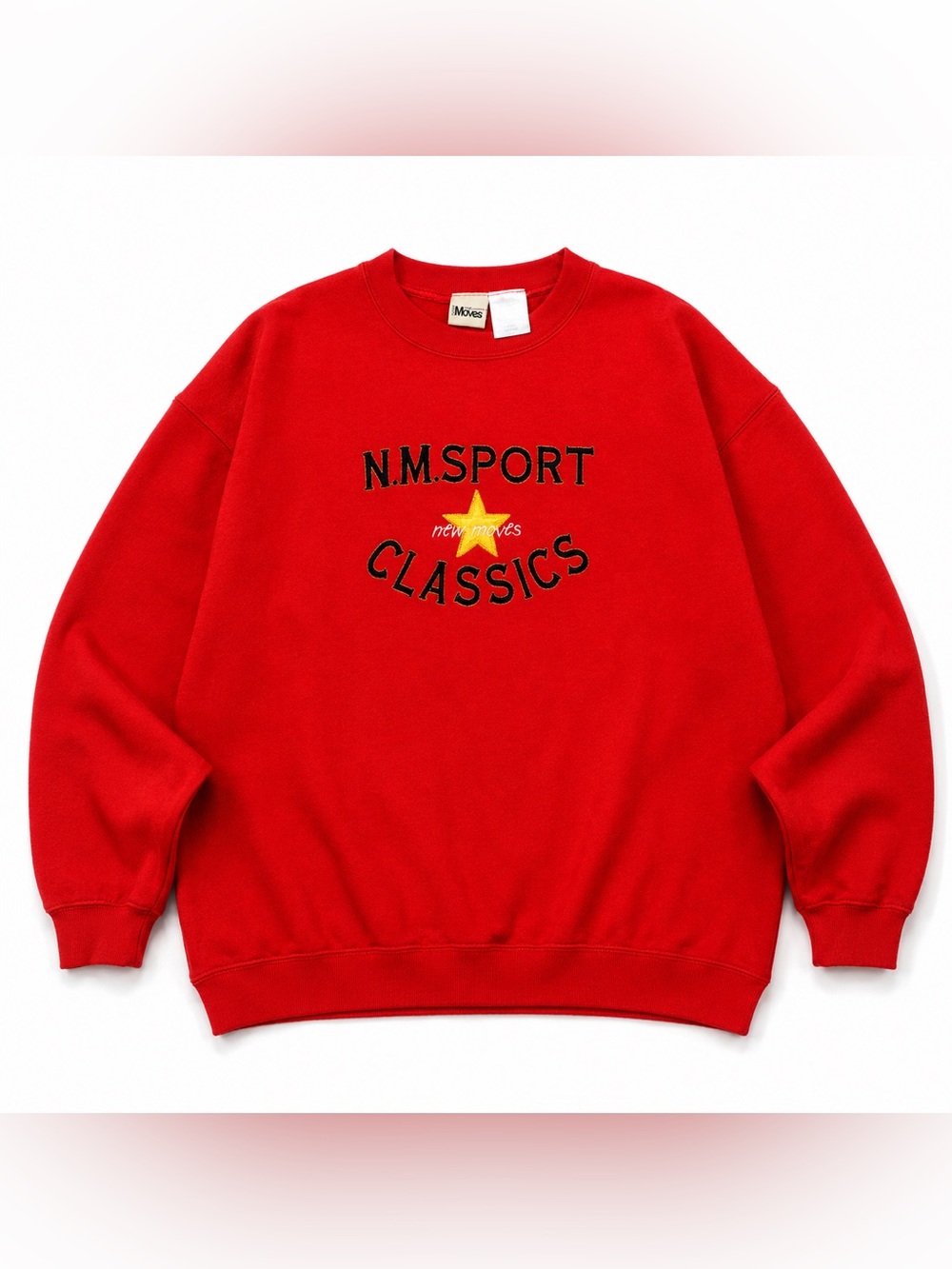 Vintage New Moves Red Collegiate Sweatshirt XL Parke Dairy Boy Style